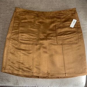 NWT Old Navy Womens brown suede skirt